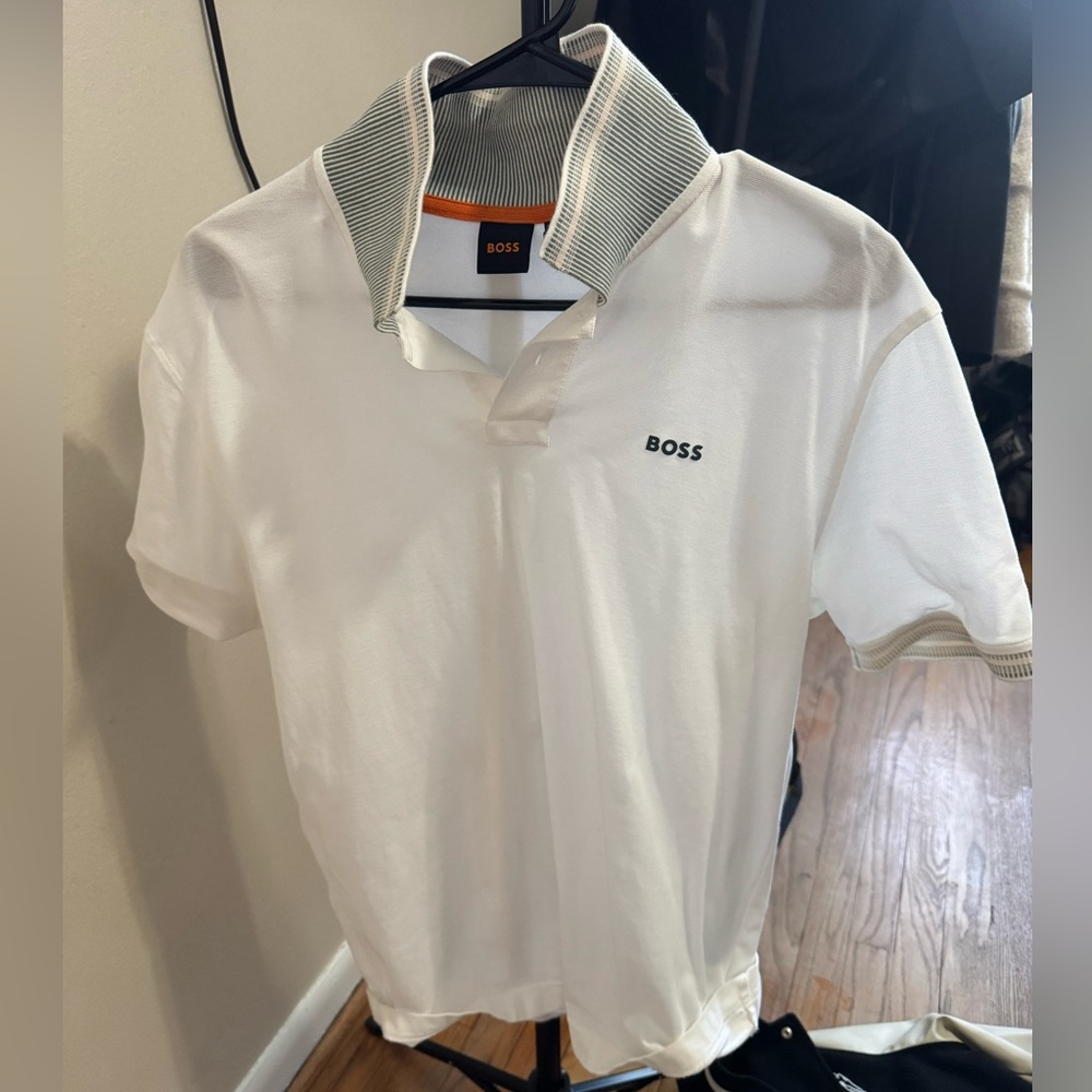 BOSS White Polo Shirt
